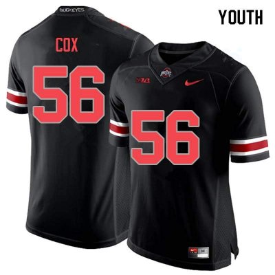 NCAA Ohio State Buckeyes Youth #56 Aaron Cox Blackout Nike Football College Jersey TPZ5445ZO